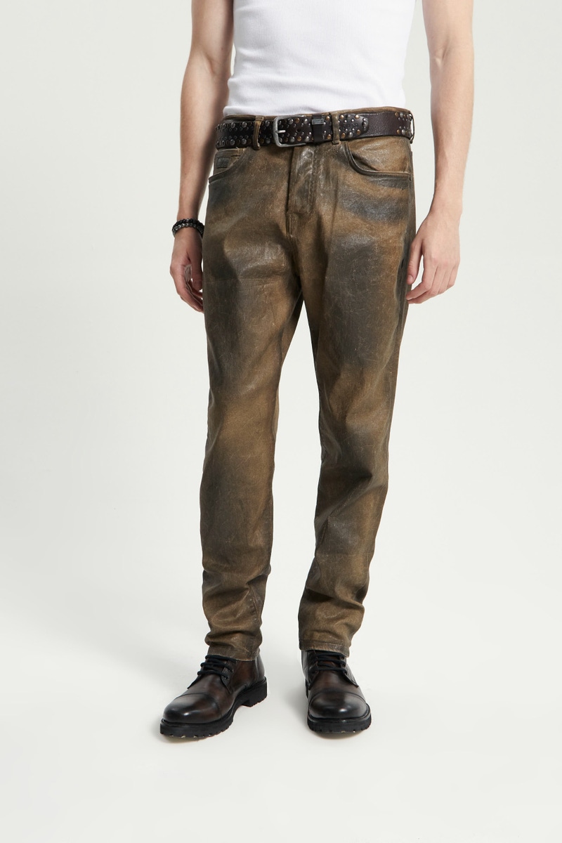 JEANS GARAGE COLOR LEATHER