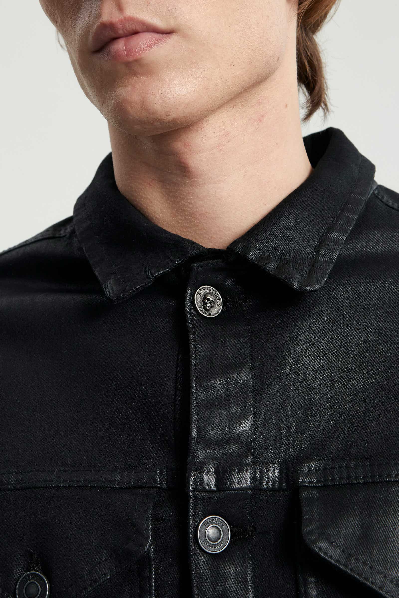 CAMPERA SKULL WAXED BLACK