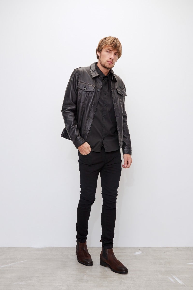 CAMPERA BOSTON CUERO