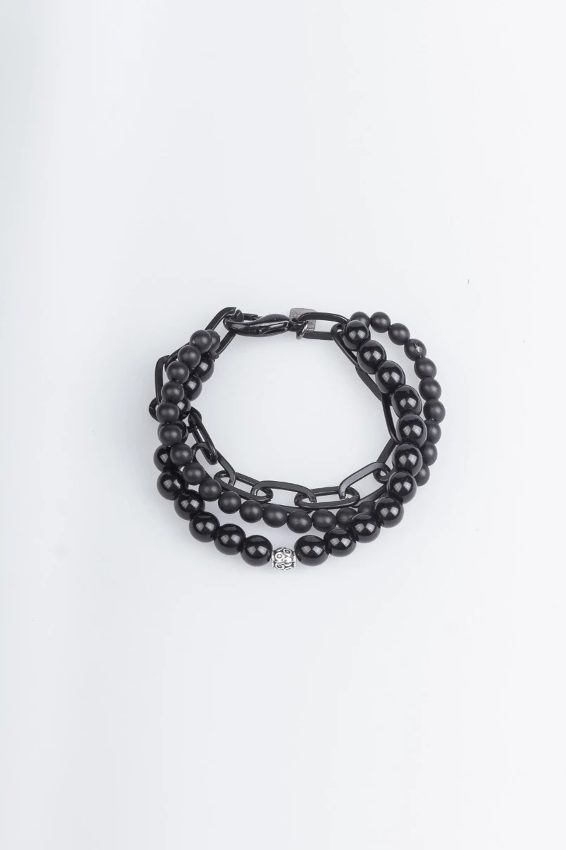 PULSERA CHAIN BLACK NEW