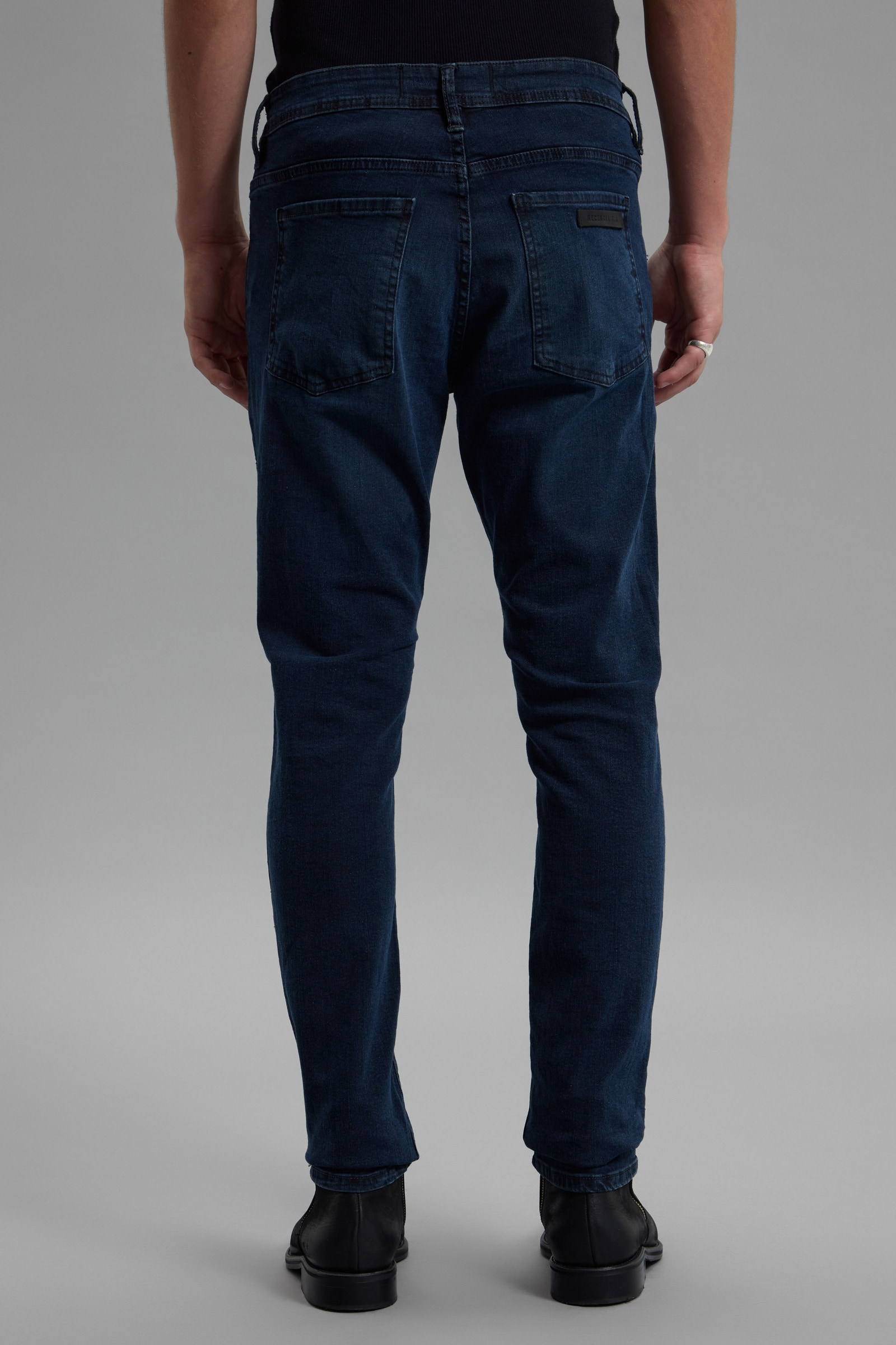 JEANS ZIPPER BLUE BLACK                                                                              