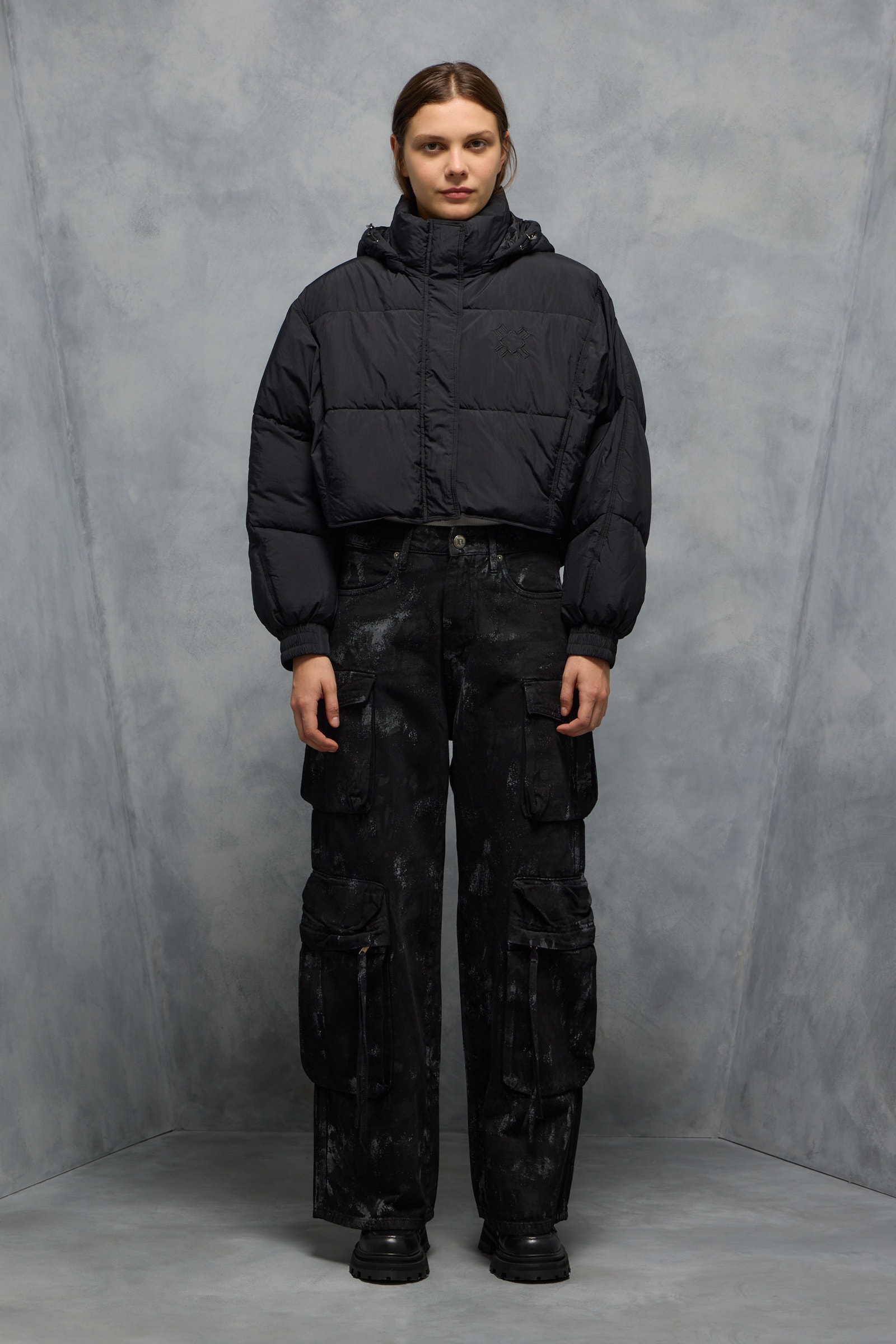 JEANS CARGO PAINTED LABEL                                                                            